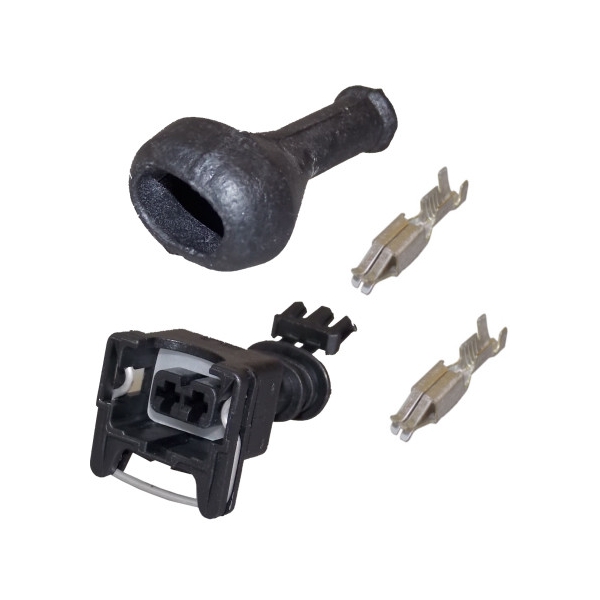 Connecteur Automobile 2 Voies Femelle Noir AMP JPT - Pour Câblage électrique, Pas 6,1 Mm